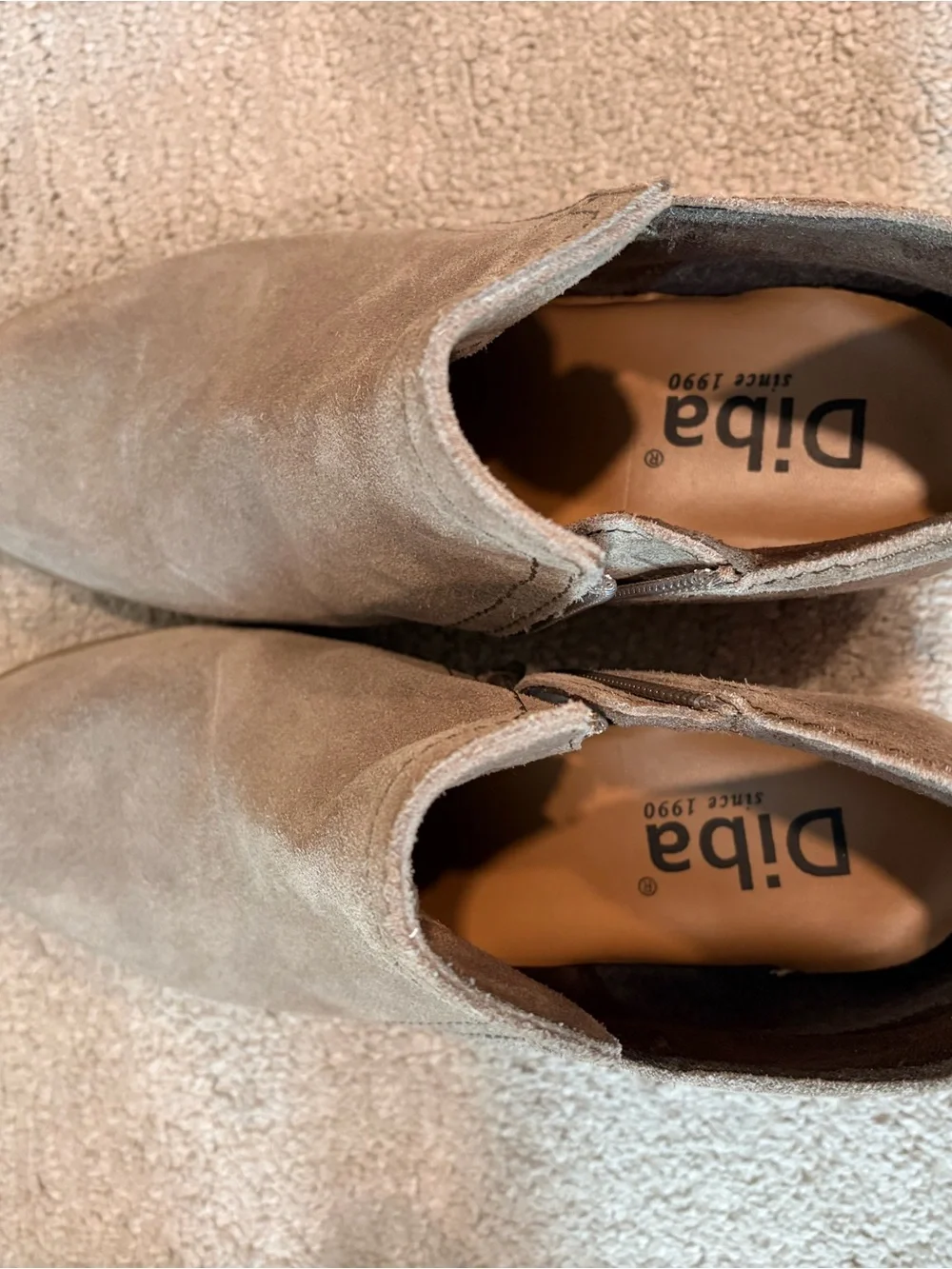 Diba Taupe Suede Ankle Bootie